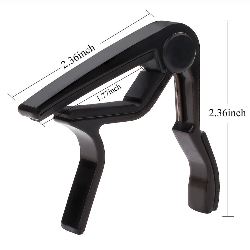 PUNK Ukulele Capo,Ukulele Clamp,Ukulele Clip,Black,for Soprano,Concert,Tenor,baritone-Ukulele Professional Capo(Black) - Image 3